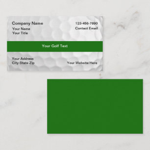 Cartes de visite à thème simple de balle de golf