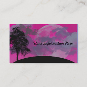 Cartes de visite Abstraits de la Lune Crimson