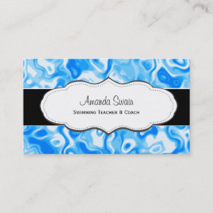Cartes de visite abstraits de texture de l'eau de