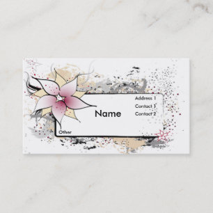 Cartes de visite abstraits floraux de conception