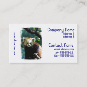 Cartes de visite adorables de panda rouge