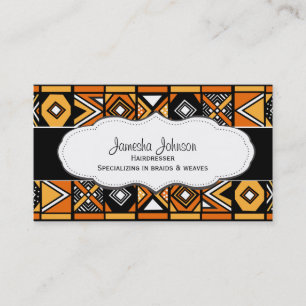 Cartes de visite africains de motif