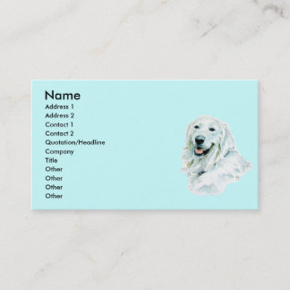 Cartes de visite anglais de golden retriever