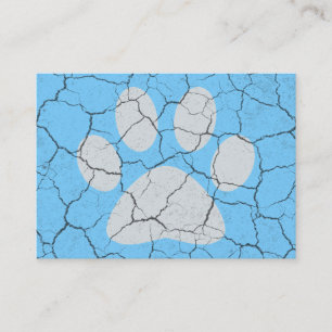 Cartes de visite animaux bleus criqués d'empreint
