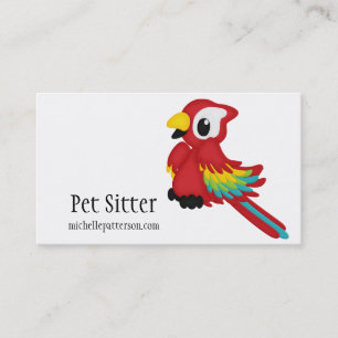 Cartes de visite animaux de garde d'enfants