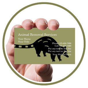 Cartes de visite animaux de retrait