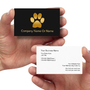 Cartes de visite animaux simples de silhouette de
