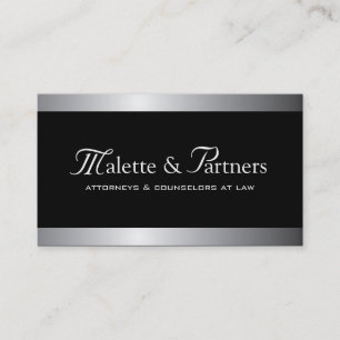 Cartes de visite argentés et noirs