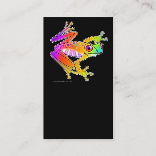 CARTES DE VISITE - ART DE POP DE GRENOUILLE (Devant)
