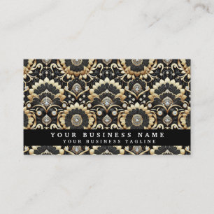 Cartes de visite Art Déco avec QR Code de luxe