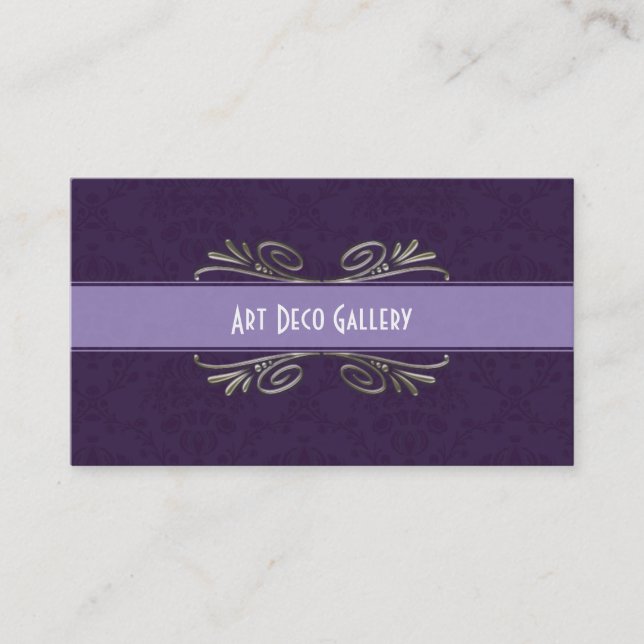 cartes de visite Art déco et damas (Devant)