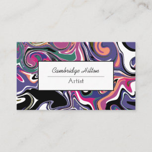 Cartes de visite Art fluide abstrait tourbillons c