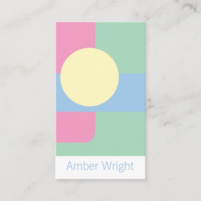 Cartes de visite artistiques modernes (Devant)