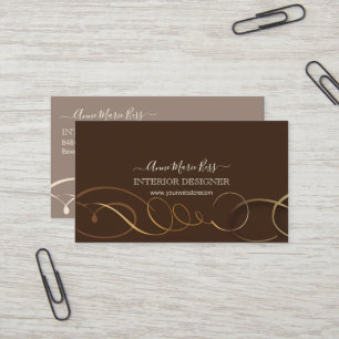 cartes de visite au chocolat élégant