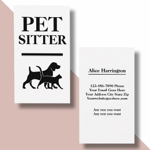 Cartes de visite audacieux de garde d'enfants