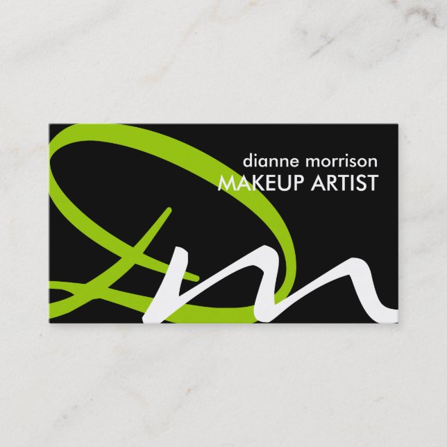 Cartes de visite audacieux de monogramme (Devant)