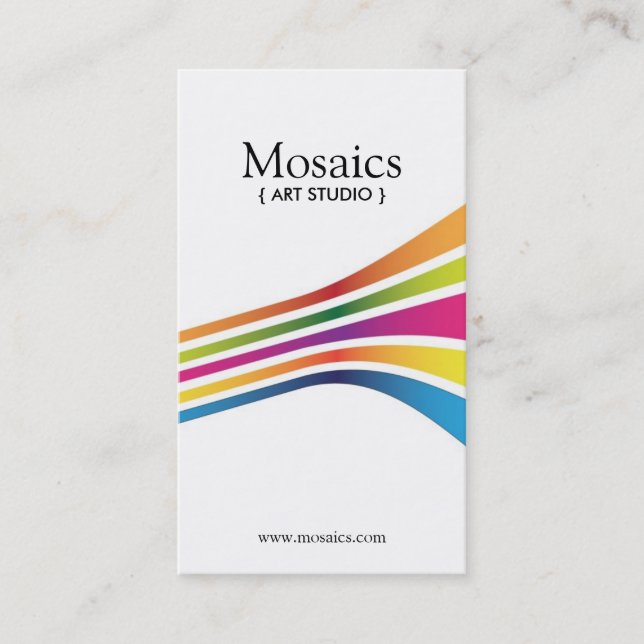 Cartes de visite audacieux et modernes d'artiste (Devant)