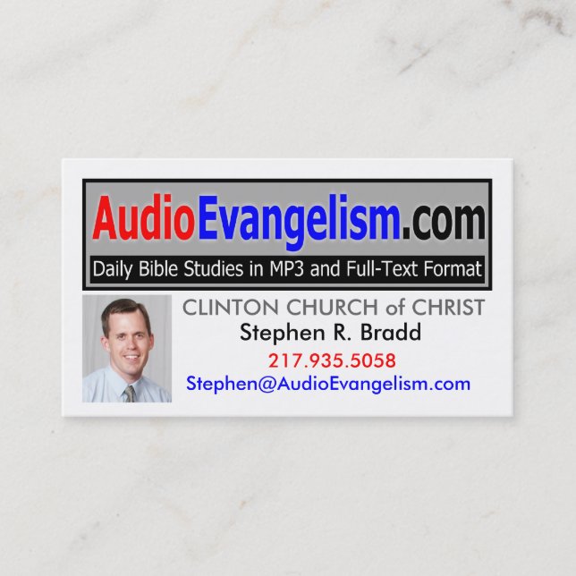 Cartes de visite audio d'évangélisation (Devant)
