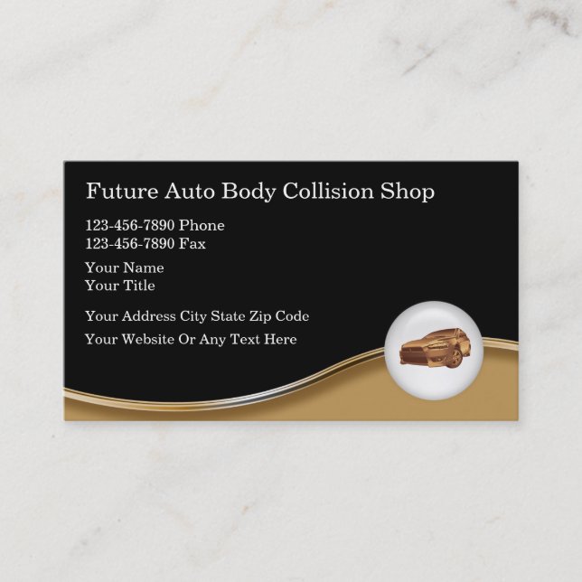 Cartes de visite automatiques de collision de (Devant)