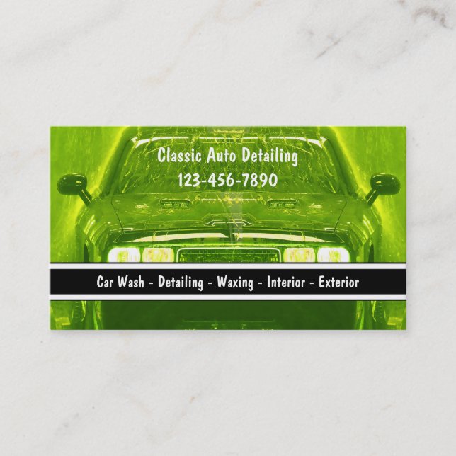 Cartes de visite automatiques de Detailng (Devant)