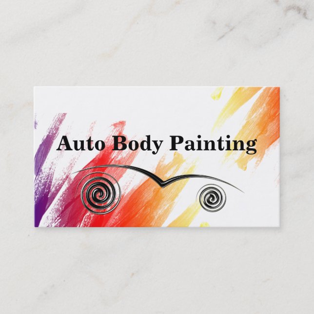 Cartes de visite automatiques de peinture de corps (Devant)