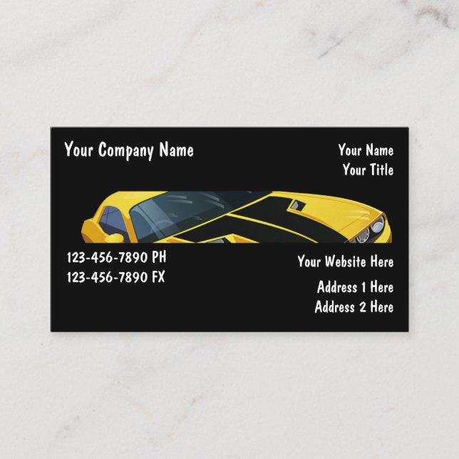 Cartes de visite automobiles (Devant)