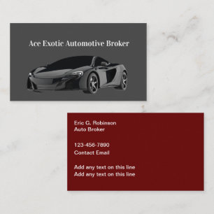 Cartes de visite automobiles avec facteur Cool
