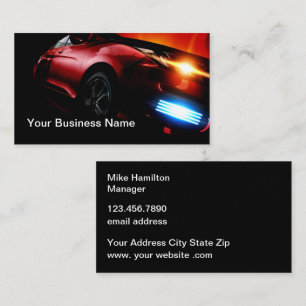 Cartes de visite automobiles brillants