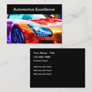 Cartes de visite automobiles colorés Bold Automoti