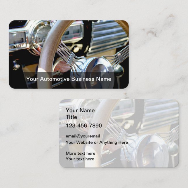 Cartes de visite automobiles rétro les plus frais (Devant / Derrière)