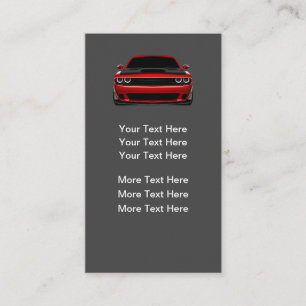 Cartes de visite automobiles simples verticaux