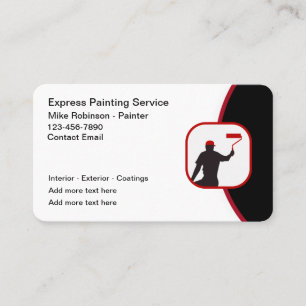 Cartes de visite aux coins arrondis pour peintre e