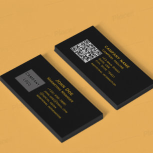 cartes de visite avant et arrière en or avancé