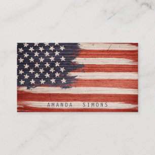 Cartes de visite avec drapeau vintage américain