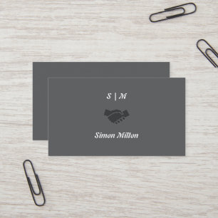 Cartes de visite avec initiales et logo personnali