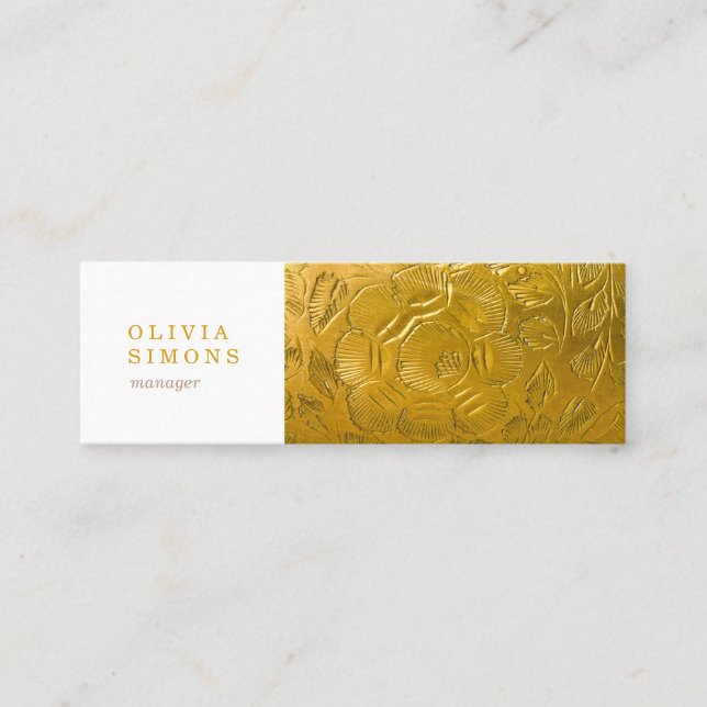 Cartes de visite avec la copie d'or en métal (Devant)