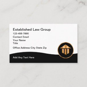 Cartes de visite avec logo d'avocat élégant
