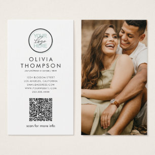 Cartes de visite avec logo de code QR personnalisé
