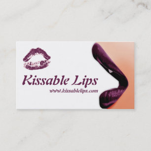 Cartes de visite b de maquillage de lèvres de