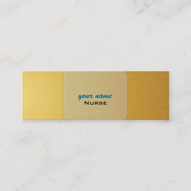 Cartes de visite Bandaid d'infirmière (Devant)