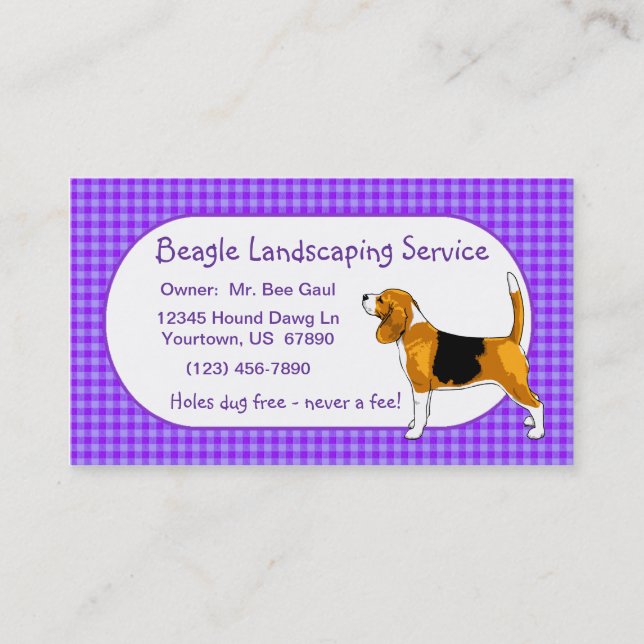 Cartes de visite beagles (Devant)