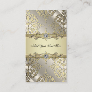Cartes de visite Black Gold Damask