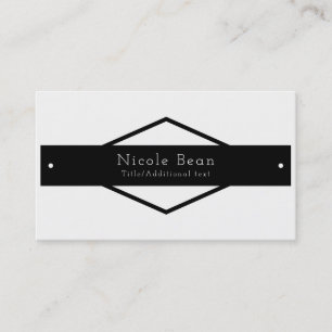Cartes de visite Black & White Modern Rustic Chic
