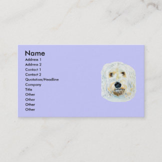 Cartes de visite blancs de Maggie de labradoodle