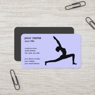 Cartes de visite blancs de silhouette de pose de