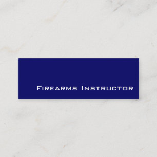 Cartes de visite blancs d'instructeur d'armes à