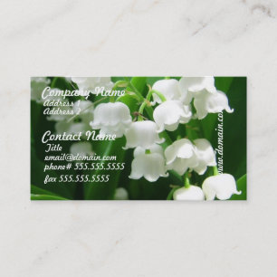 Cartes de visite blancs du muguet