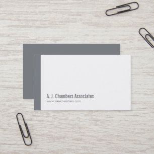 Cartes de visite blancs gris professionnels simple