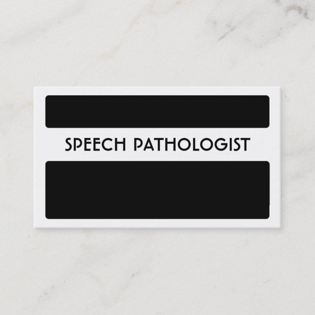 Cartes de visite blancs noirs de PATHOLOGISTE de (Devant)