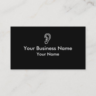 Cartes de visite blancs noirs d'oreille